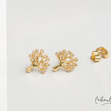 Aretes Mini - Arbol de la vida circones blancos