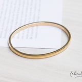 Pulseras Bangles - Clasica Rose Gold Raya Centro
