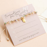 Pulseras Hilo Trenzada - Trébol colgante combinación pastel