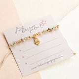 Pulseras Hilo Trenzada - Manito Hamsa colgante combinación pastel