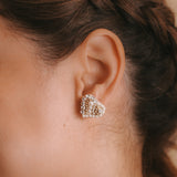 Aretes bordados - Corazoncito