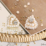 Aretes bordados - Corazón