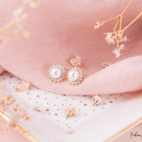 Aretes Mini - Perla y cristales