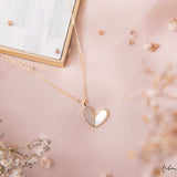 Collares  - Corazón de circones y nácar