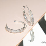 Maxi Aretes - Argollas triple brillos