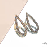 Maxi Aretes - Gotas doradas con Brillos