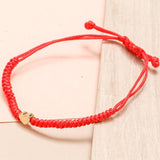 Pulseras Hilo Tejidas - Corazón Oro