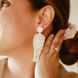 Aretes Bordados - Magic Gray