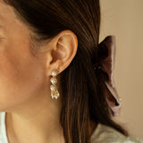 Aretes Bordados - Margaritas