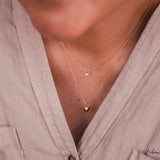 Collares - Doble Corazón y Cristal