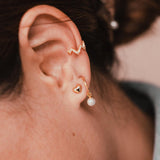 Argollas - Pearl Slim hoops