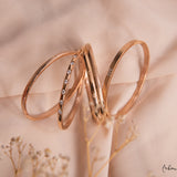 Pulseras Bangles - Rose Gold Rayas