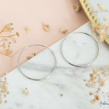 Argollas - Silver Slim Hoops L