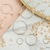 Argollas - Silver Slim Hoops L
