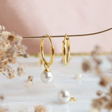 Argollas - Pearl Slim hoops
