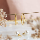 Argollas - Pearl Slim hoops
