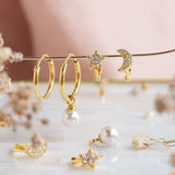 Argollas - Pearl Slim hoops