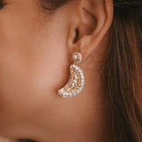 Aretes bordados - Luna