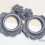 Maxi Aretes - Alexia Crochet Gris plata