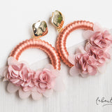 Maxi Aretes - Alexia Argolla Floral Rosada