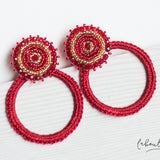 Maxi Aretes - Alexia Argolla mandala Rojo