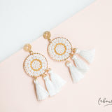 Maxi Aretes - Atrapasueños medianos Blancos