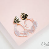 Maxi Aretes - Acrilico rosa pastel