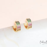 Argollas - Multicolor ancha