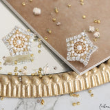 Aretes bordados - Estrella bonita