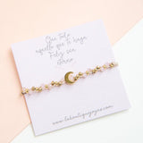 Pulseras Hilo Trenzada - Luna Beige Combinación Nude