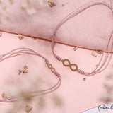 Pack Pulseras Hilo Nudo - Nude Rosa Amor Infinito de Oro Mami & Yo