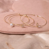 Pulseras Bangles - Flor Cristal