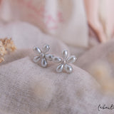 Aretes Mini - Margarita silver