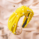 Diadema - Sienna Amarilla Perlas