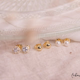Aretes Mini - Media Perla