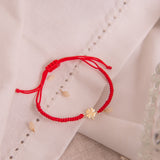 Pulseras Hilo Nudo- Trébol de la Suerte Rojo