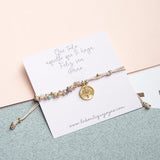 Pulseras Hilo Trenzada - Claudia Árbol de la vida Combinación pastel Hilo Beige